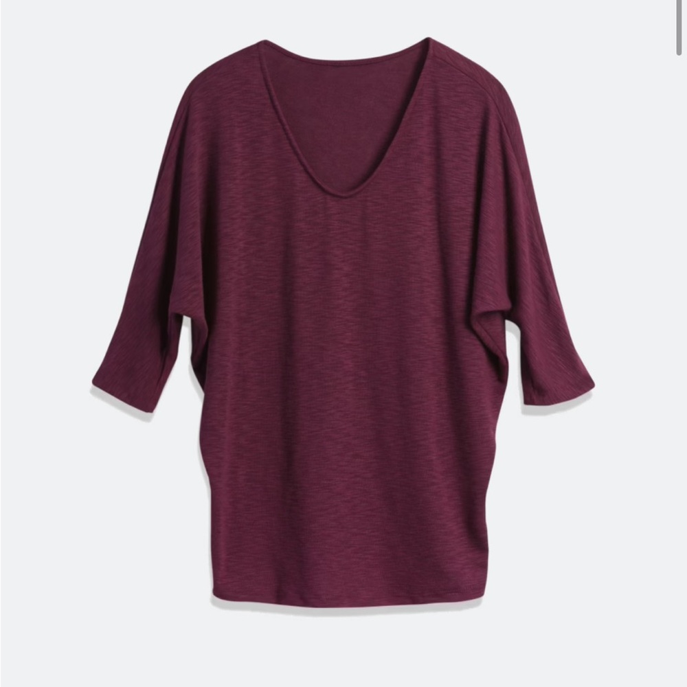 Laila Jayde Red Relaxed Dolman Sleeve Tunic - Picture 4 of 4